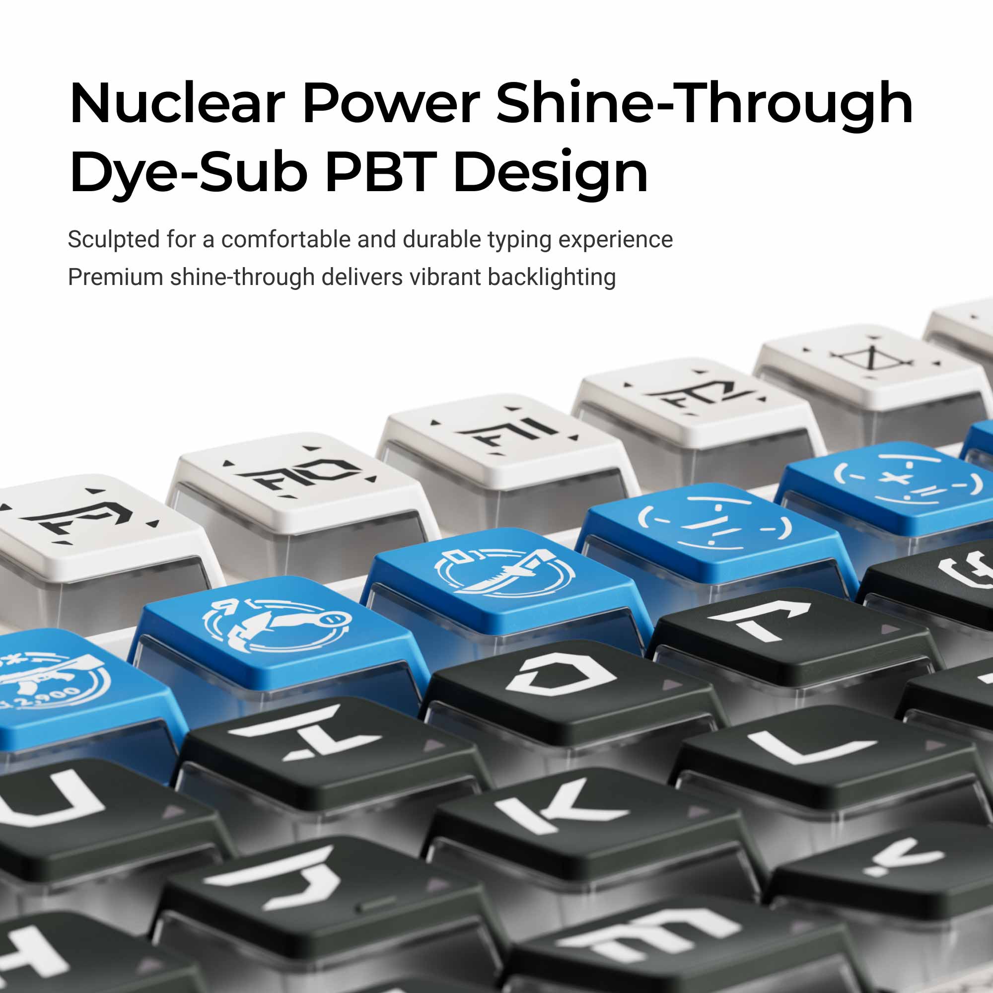 Arsenal - Nuclear Power Shine-through Dye-Sub PBT Full Keycap Set - Image 2