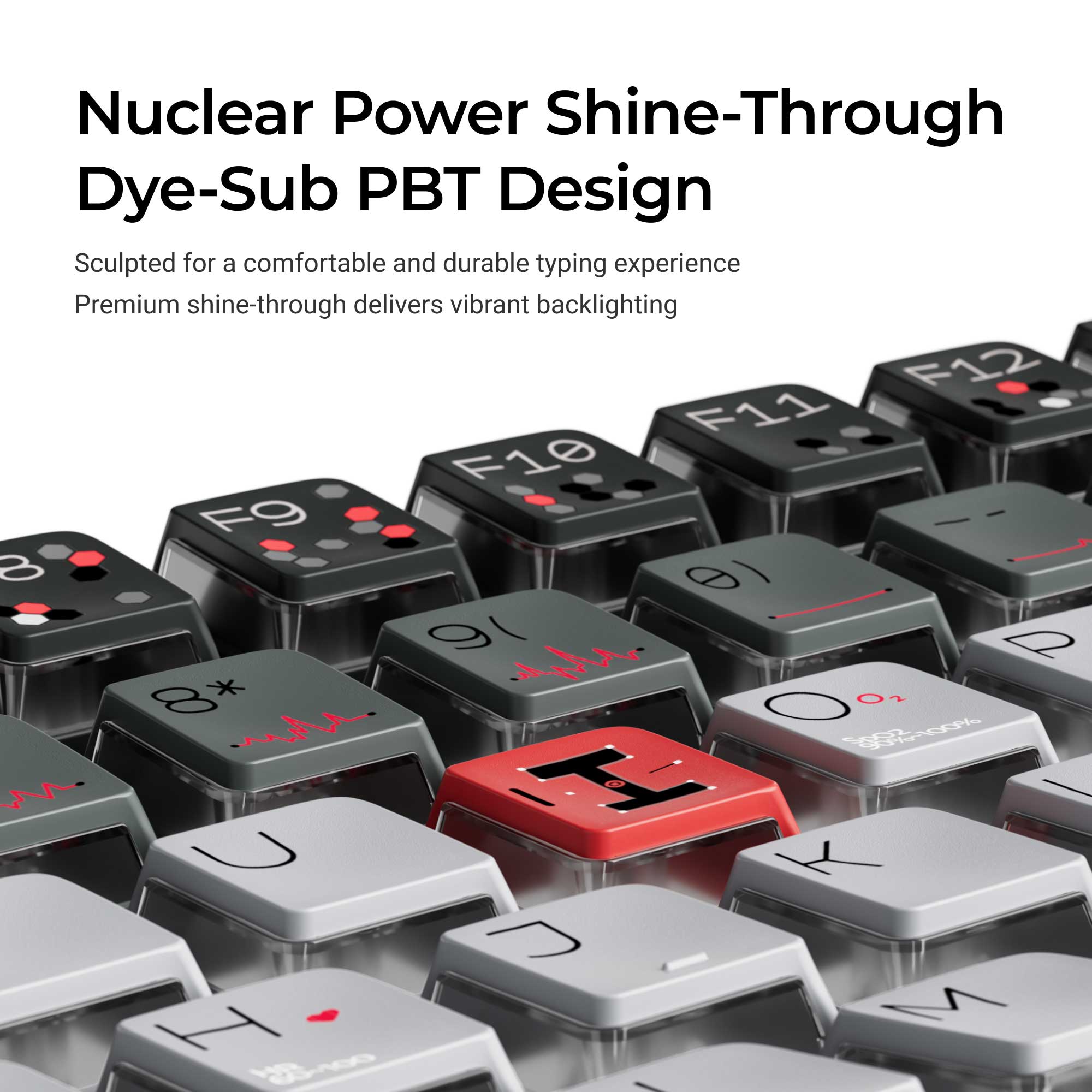 Bio-Individual - Nuclear Power Shine-through Dye-Sub PBT Full Keycap Set - Image 2